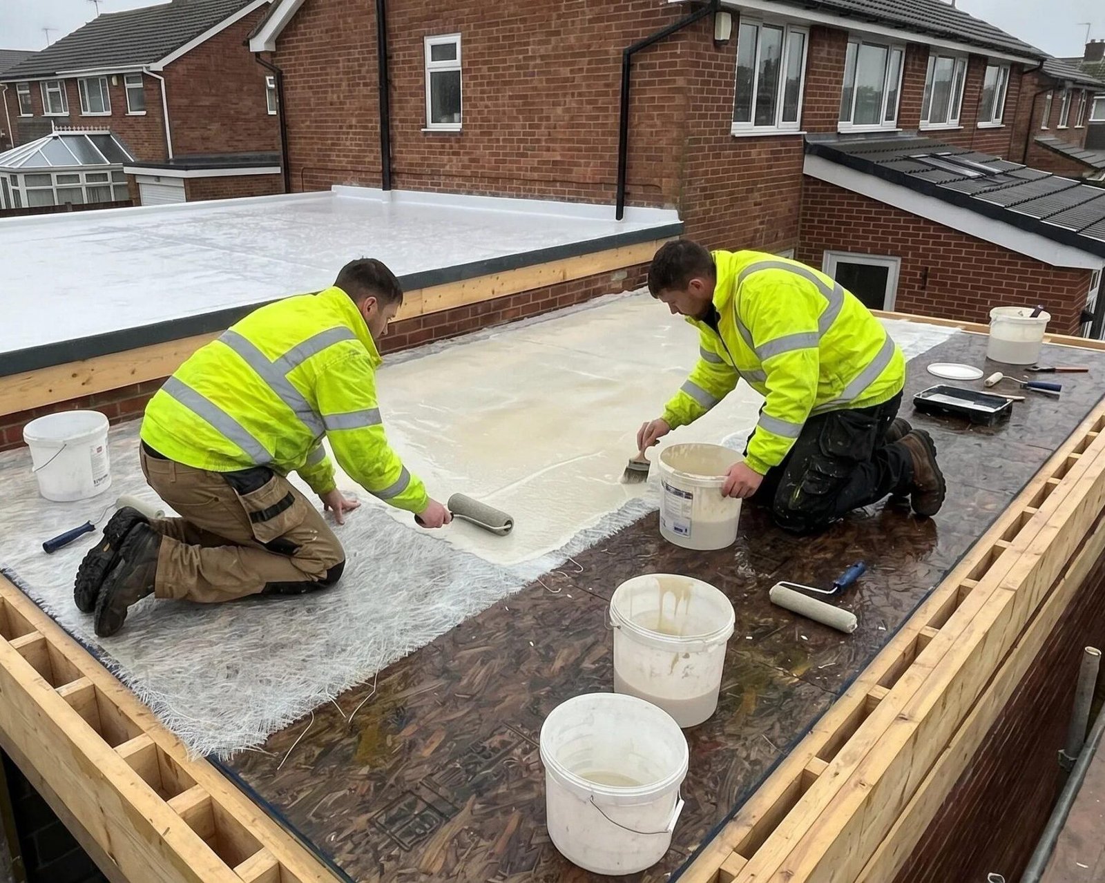 flat roofing in Hinckley